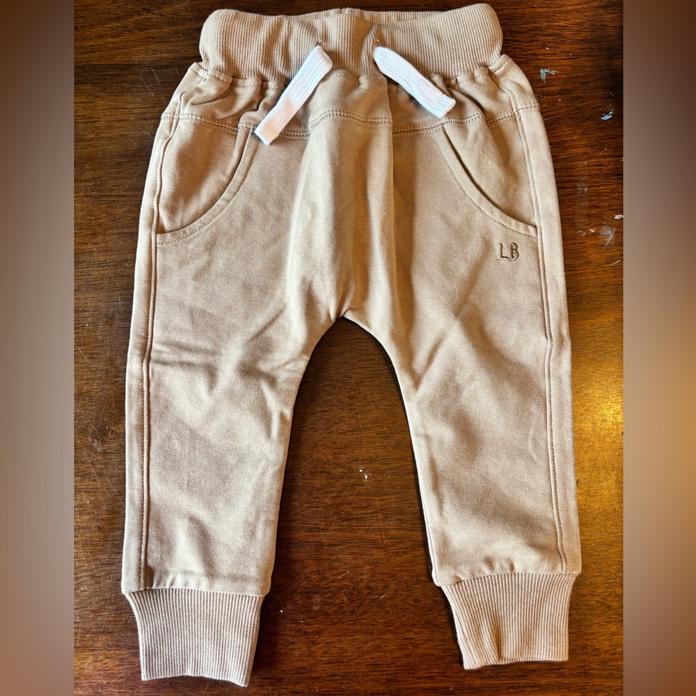 Little Bipsy Beige Kids Joggers
